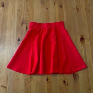 Mini red skirt